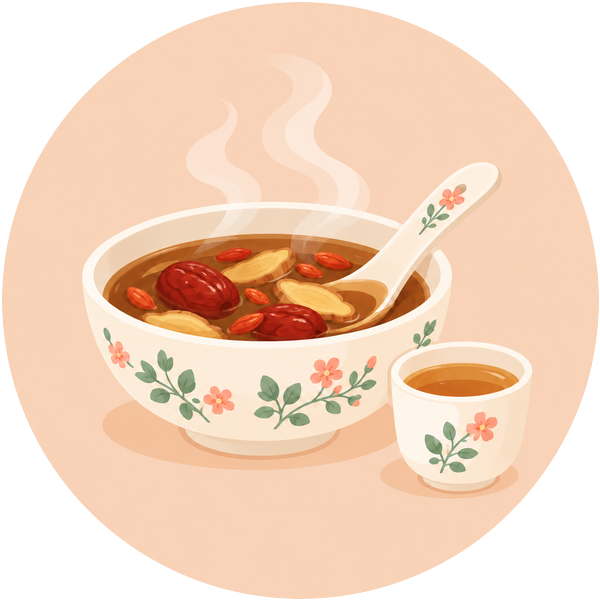 Bowl of warm confinement soup